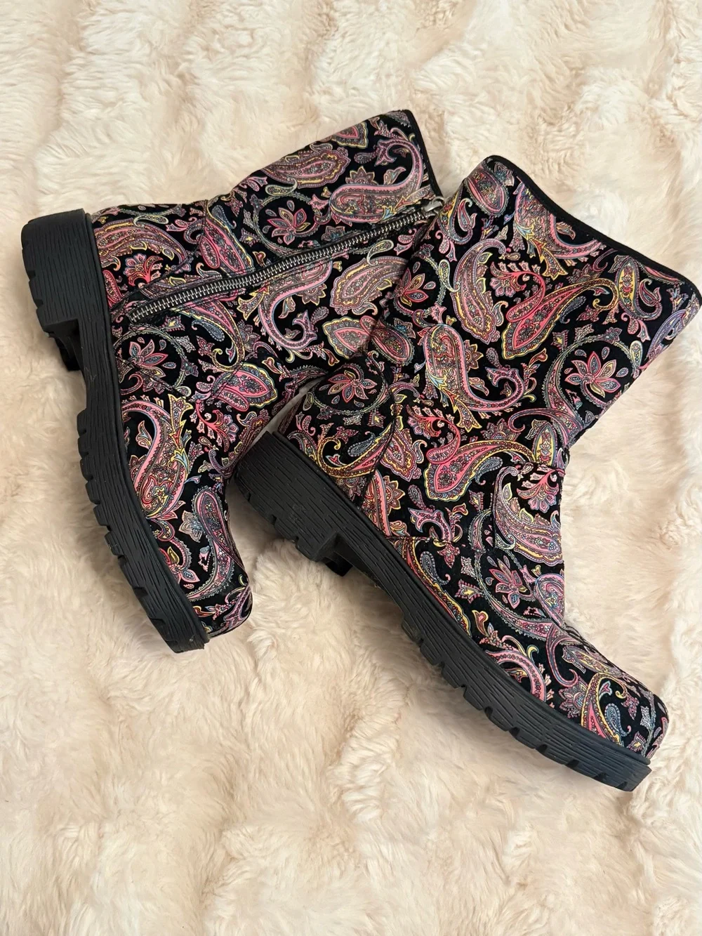 Alegria Chalet Groovy Baby Soft Leather Waterproof Sherpa lined Boots Sz 9